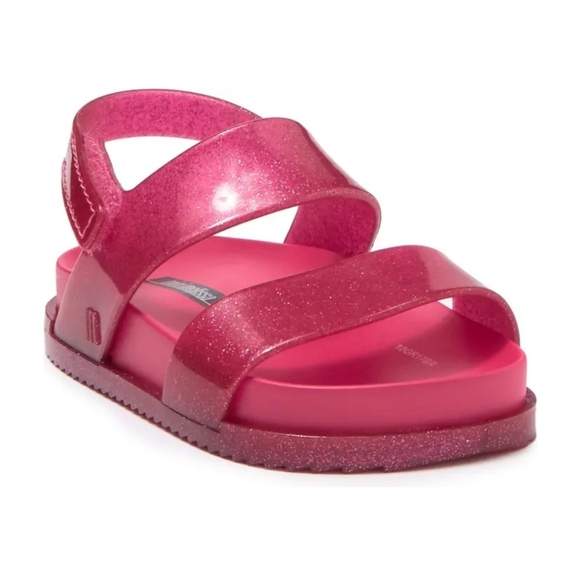 Mini Melissa Cosmoc Sandals Pink Glitter Size 5 - Picture 1 of 6